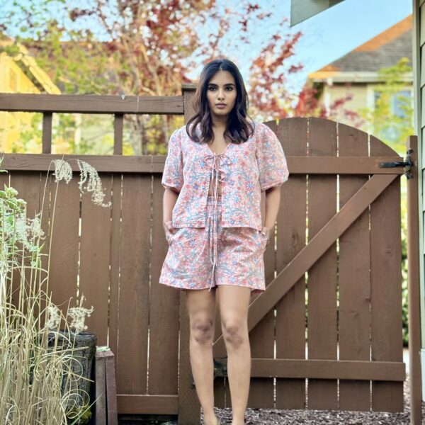 Women's Dress|Bohemian|Resort Wear|Summer|Co-ord Set|Hand-block print|Cotton